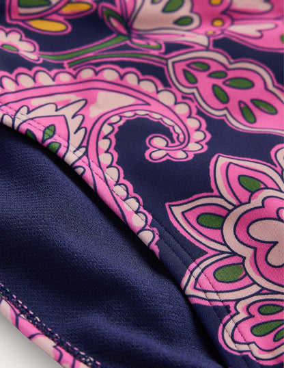 Classic Bikini Bottoms-Navy, Paisley Terrace-6