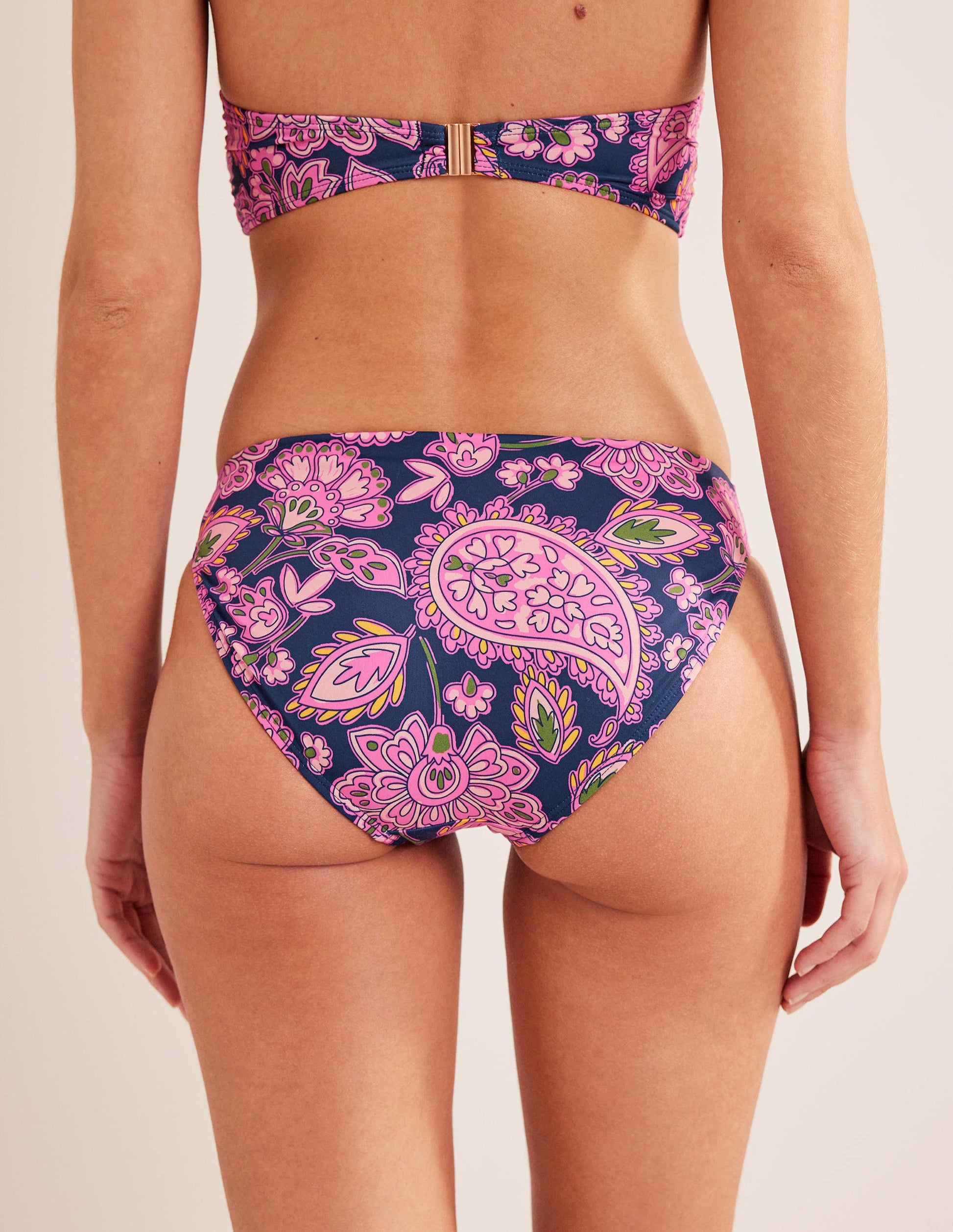 Classic Bikini Bottoms-Navy, Paisley Terrace-3