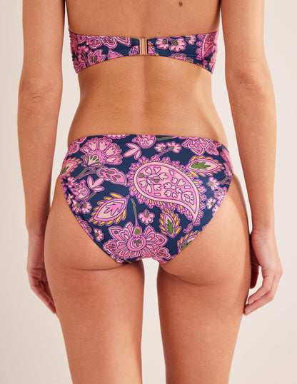 Classic Bikini Bottoms-Navy, Paisley Terrace-3