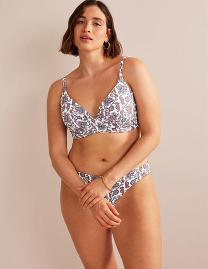 Capri Cup-size Bikini Top-Ivory, Blue Paisley-5