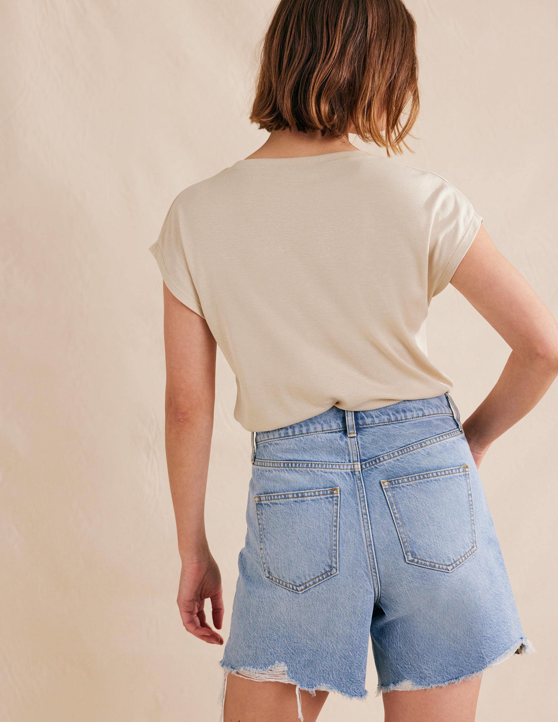 Soft Touch Sleeveless Top-Pearl Barley-3