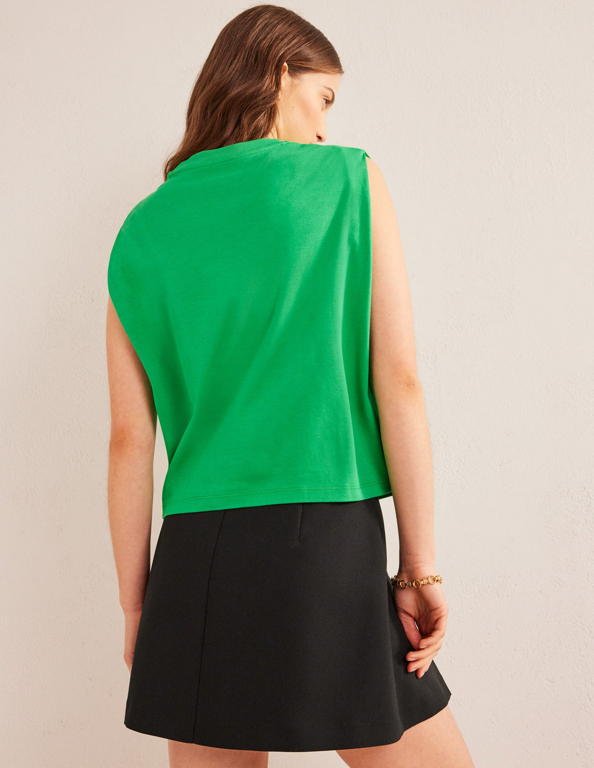 Perfect Cotton Sleeveless Top-Green Bee - Image 3