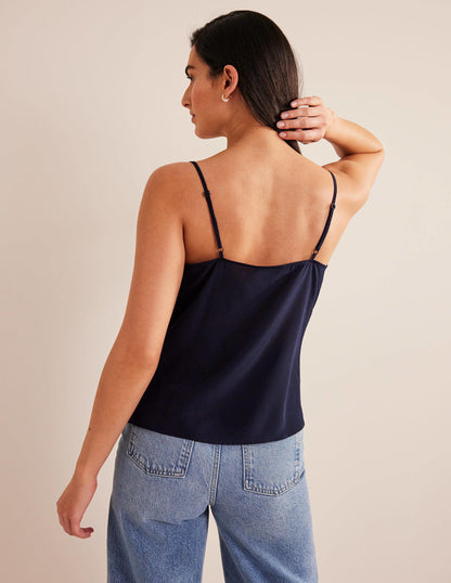 Silk Cami-Navy