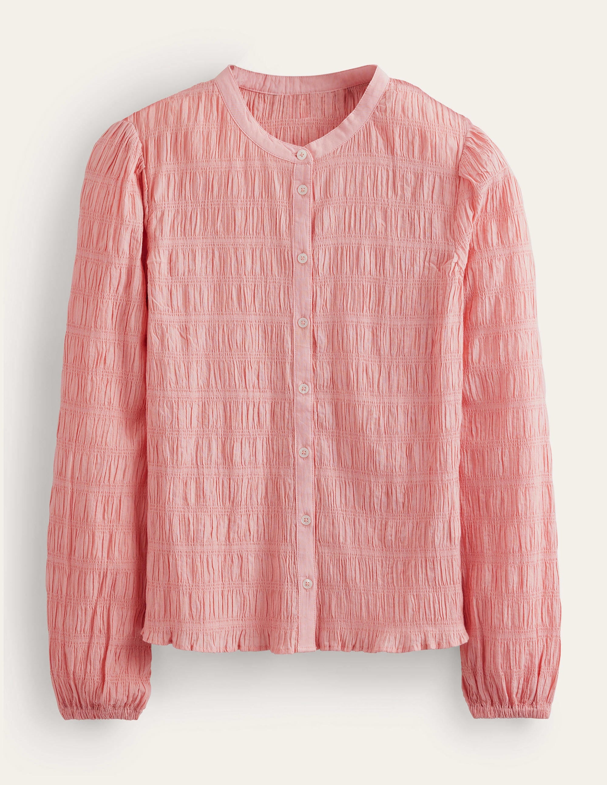 Fitted Textured Shirt-Dahlia Pink - Image 5