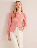 Fitted Textured Shirt-Dahlia Pink