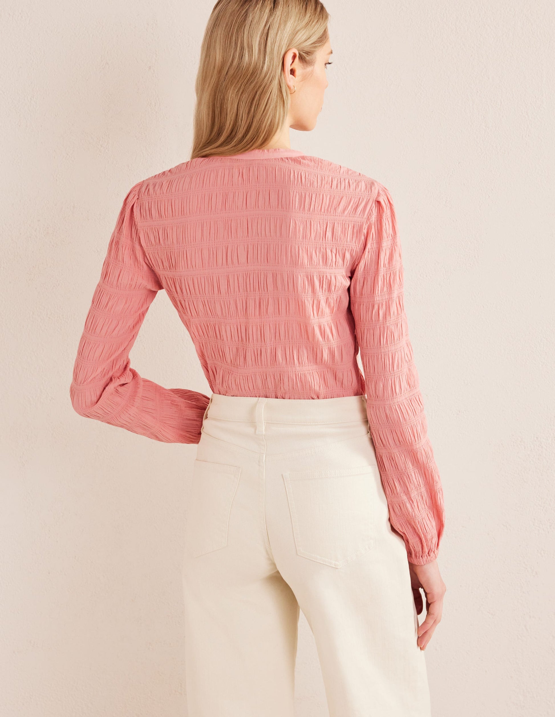 Fitted Textured Shirt-Dahlia Pink-3