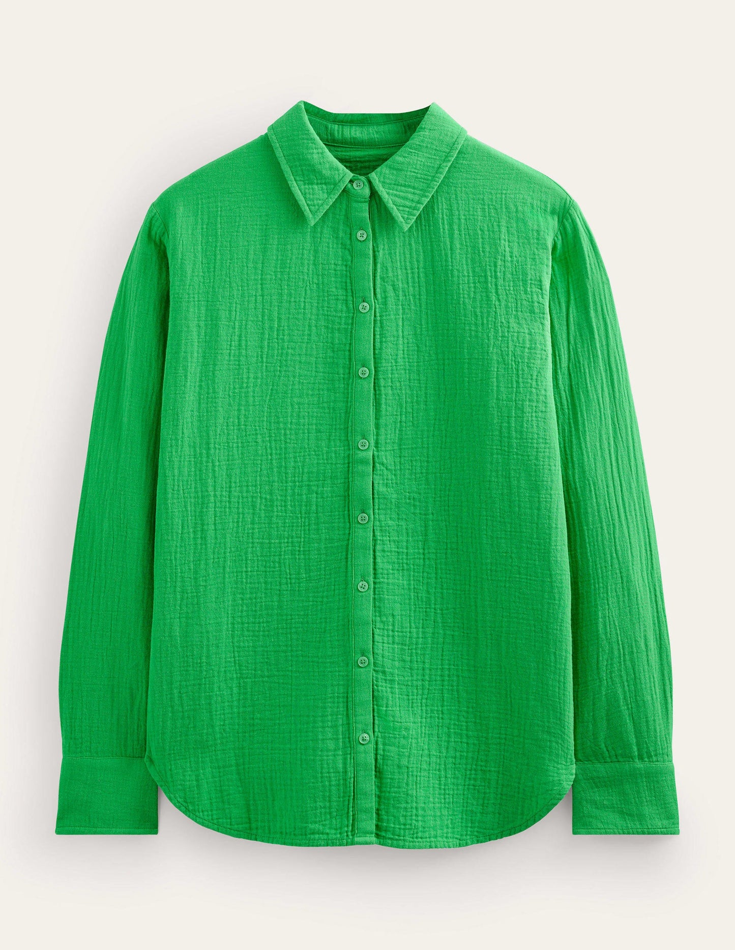Cotton Texture Shirt-Bright Green