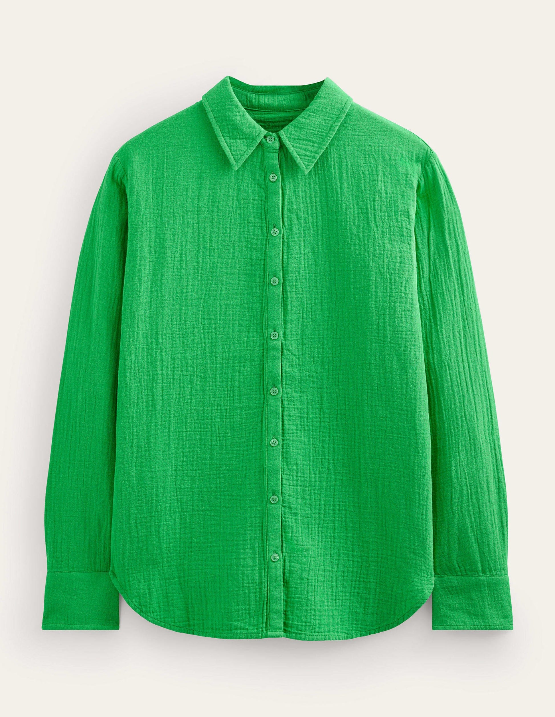 Cotton Texture Shirt-Bright Green-5