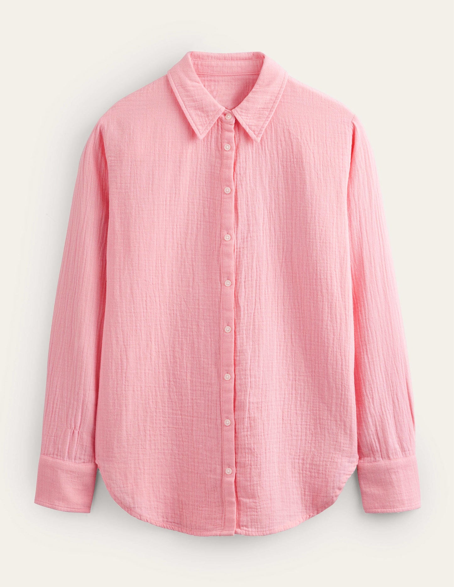 Cotton Texture Shirt-Dahlia Pink
