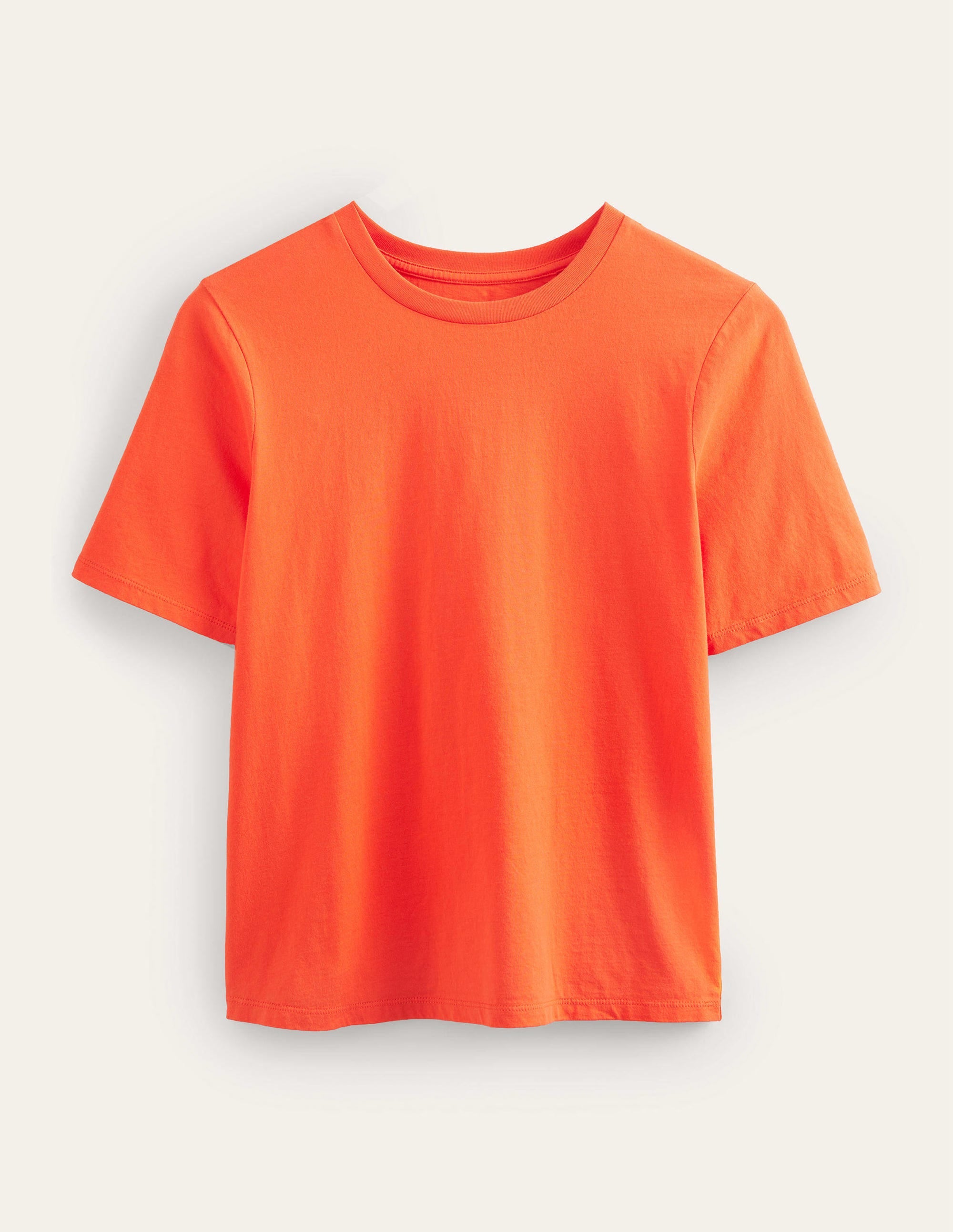 Pure Cotton Crew Neck T-shirt-Red Pop - Image 5