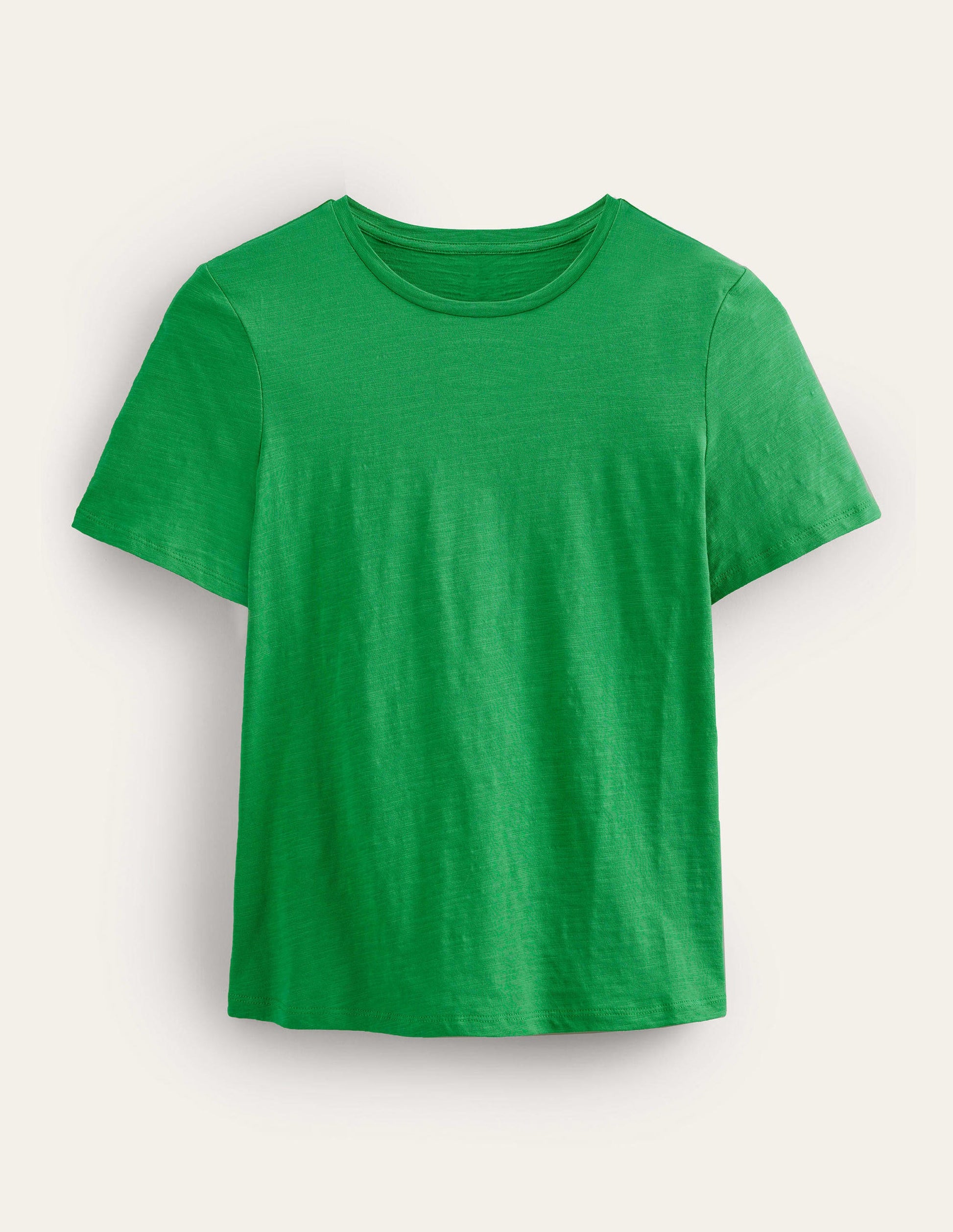 Cotton Crew Neck T-Shirt-Green Bee-5