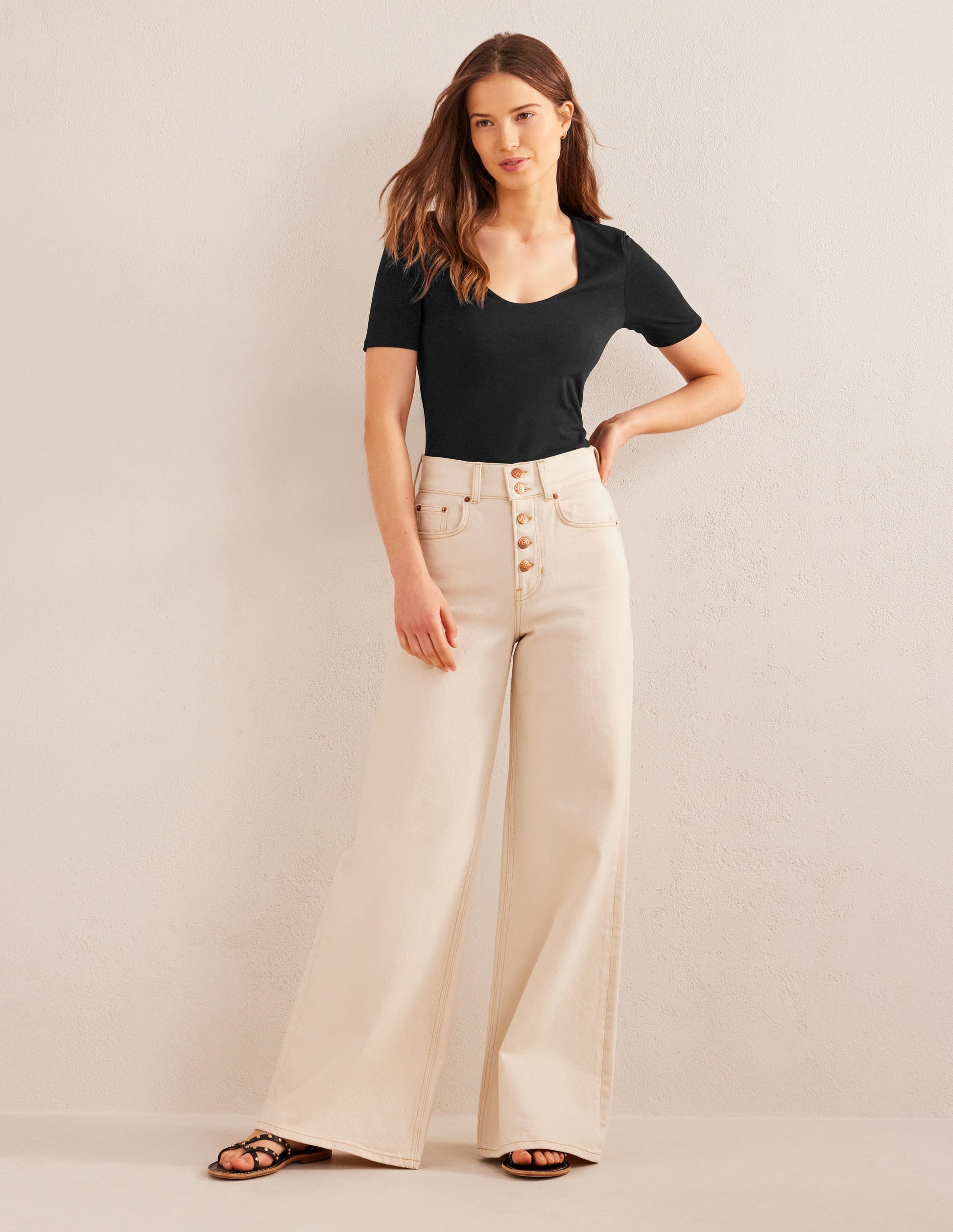 Double Layer Short Sleeve Top-Black-4