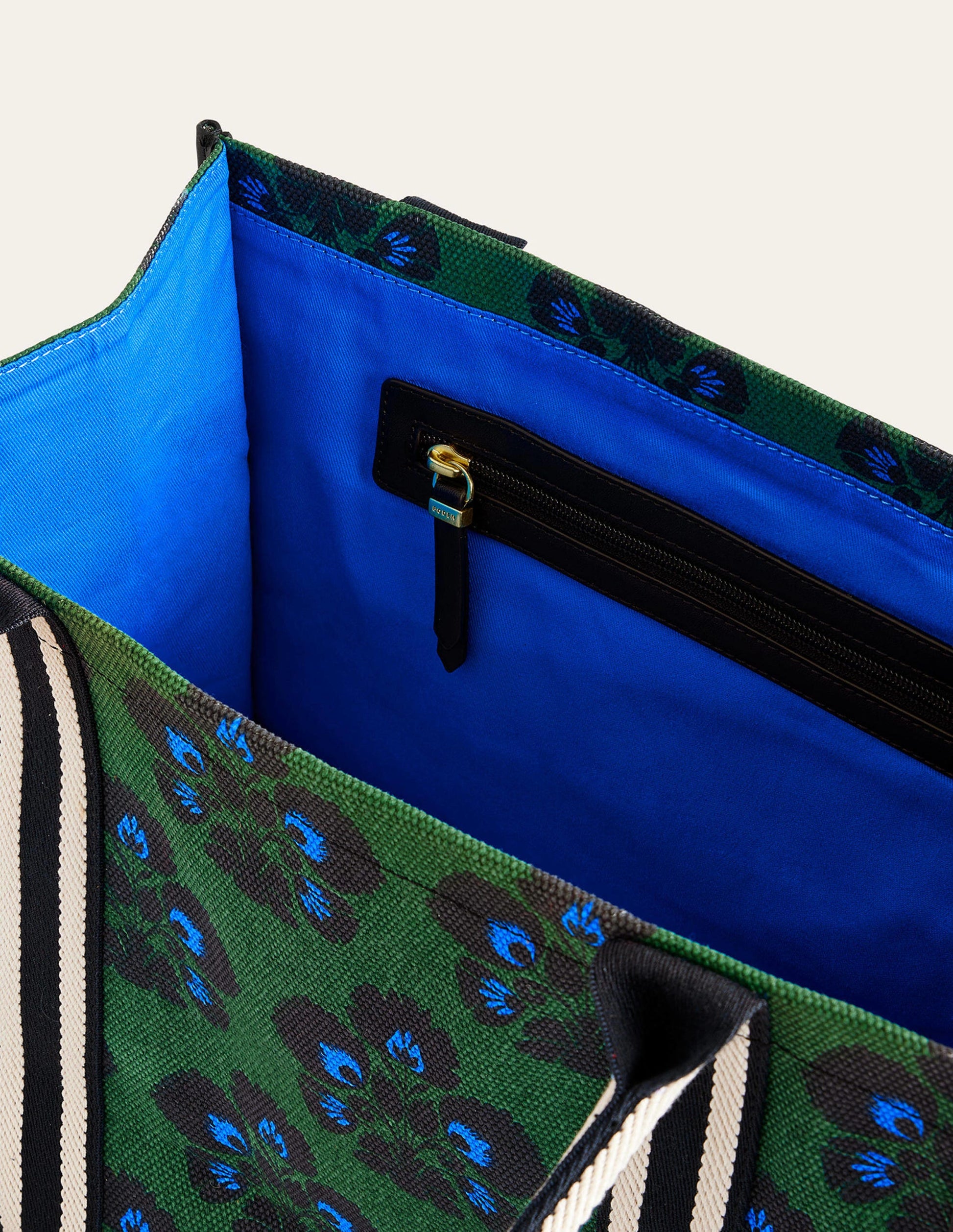 Tilda Canvas Tote Bag-Amazon Green, Carnation Stamp-4