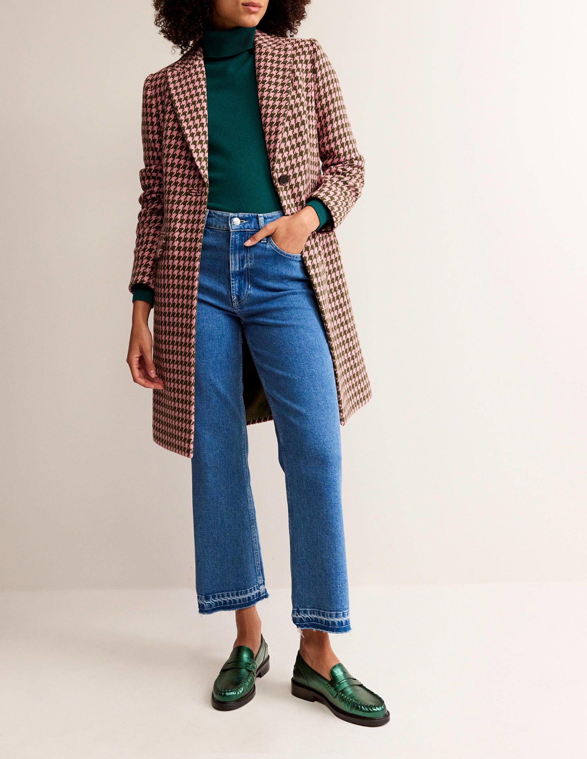 Classic Moccasin Loafers-Winter Green Metallic Leather-1