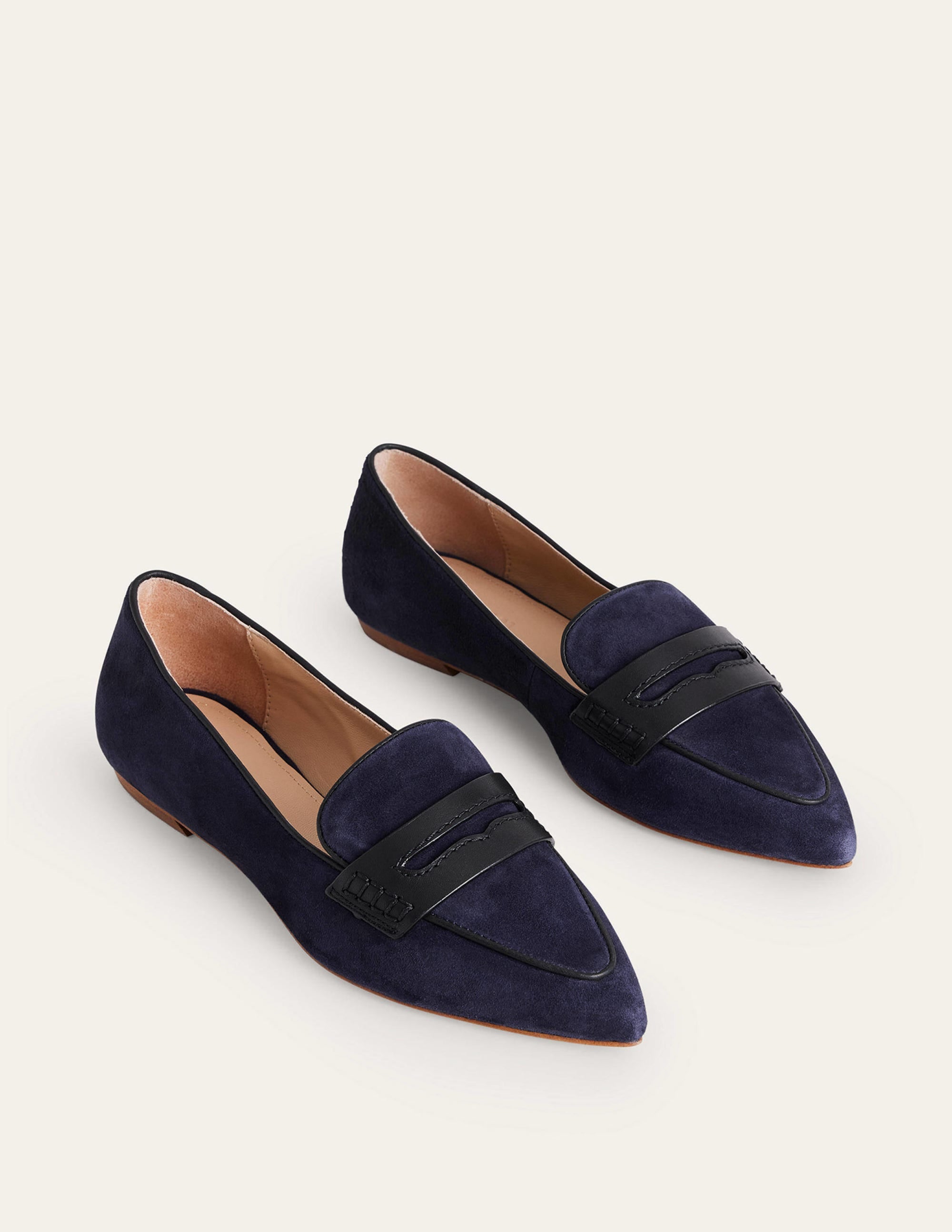 Pointed Loafers-Navy Suede - Image 3