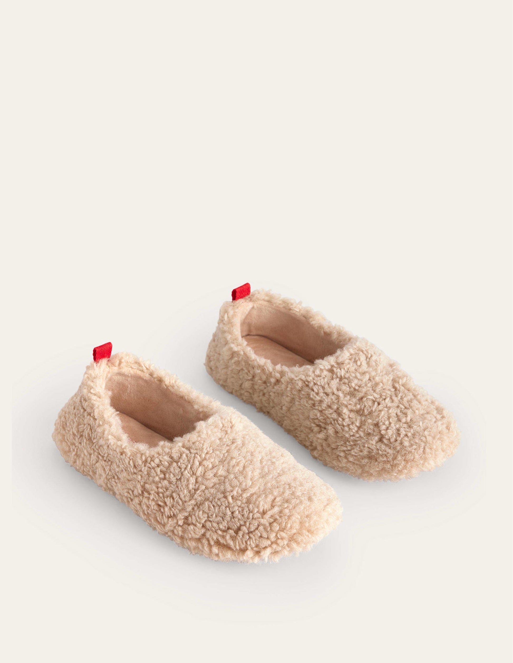 Borg Ballerina Slippers-Natural Borg-3