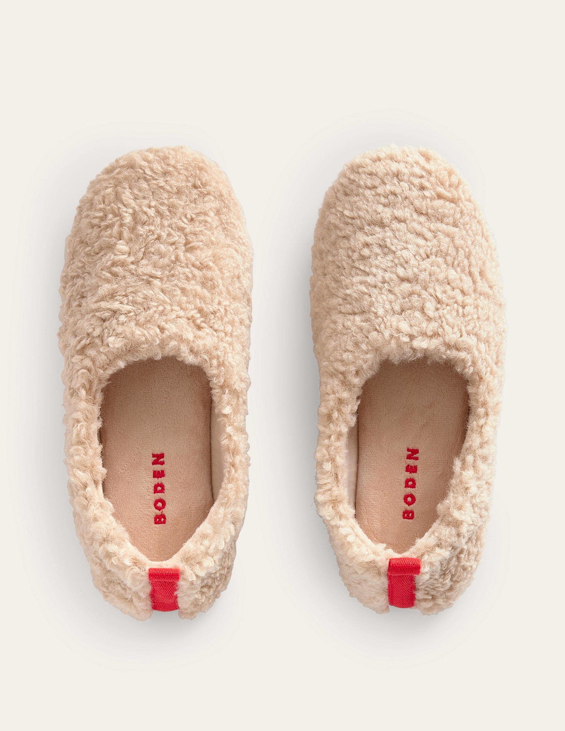 Borg Ballerina Slippers-Natural Borg-5