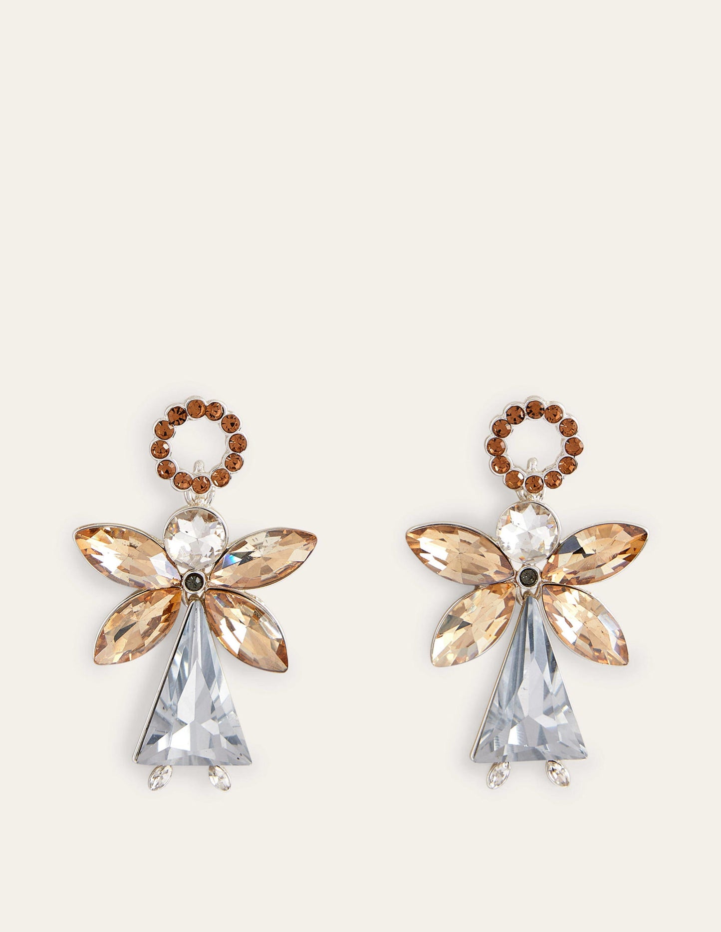 Festive Jewelled Earrings-Angel