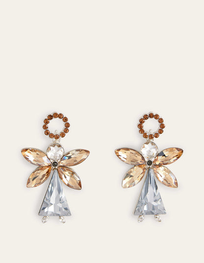 Festive Jewelled Earrings-Angel-2