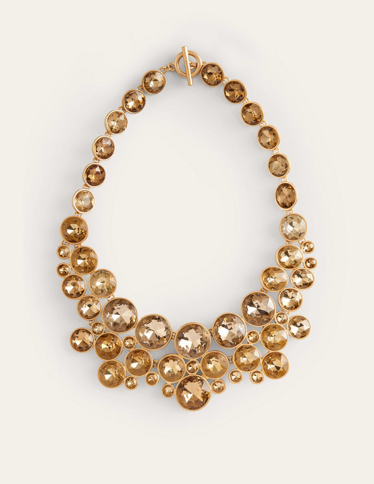 Andrea Jewel-Cluster Necklace-Gold - Image 2