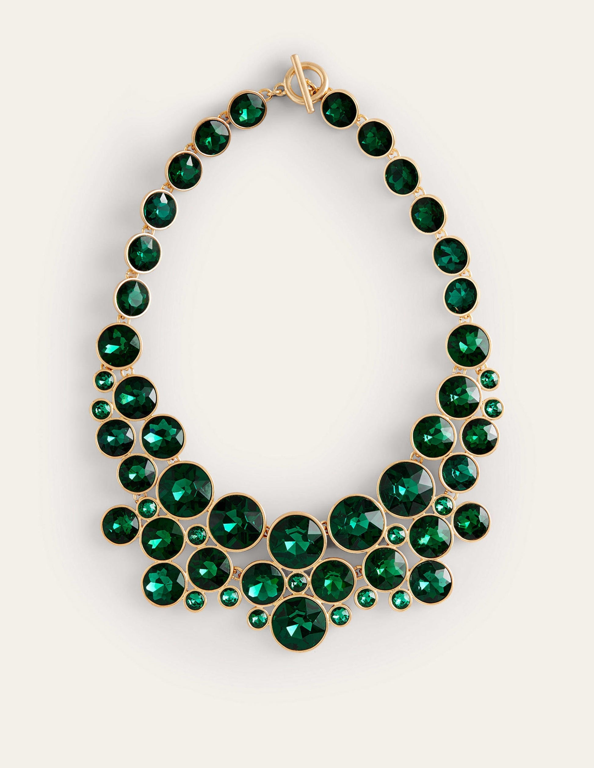 Andrea Jewel-Cluster Necklace-Green-2