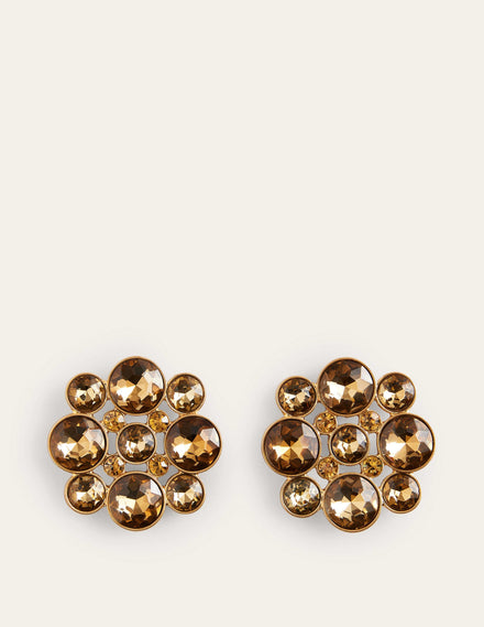 Andrea Jewel-Cluster Earrings-Gold