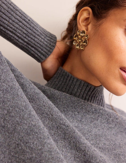 Andrea Jewel-Cluster Earrings-Gold
