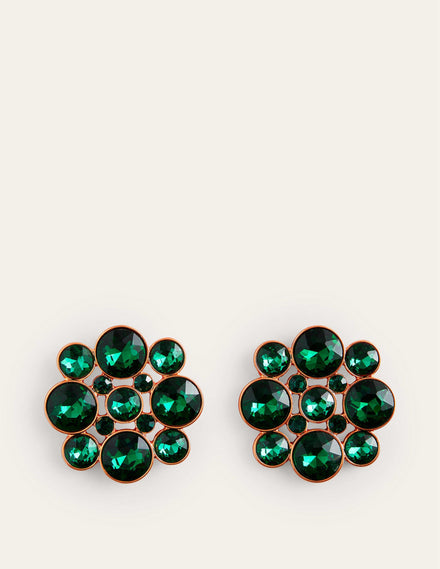 Andrea Jewel-Cluster Earrings-Green