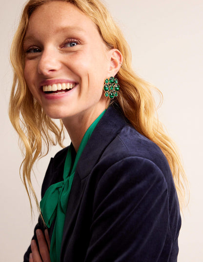 Andrea Jewel-Cluster Earrings-Green-1