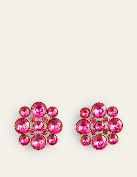 Andrea Jewel-Cluster Earrings-Pink