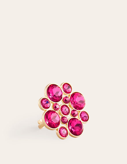 Andrea Jewel-Cluster Ring-Hot Pink