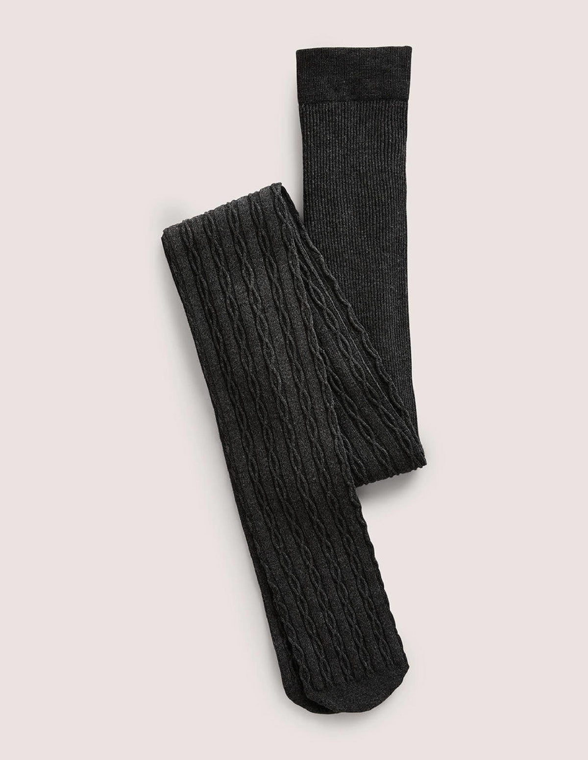 Cable-Knit Tights-Grey - Image 1