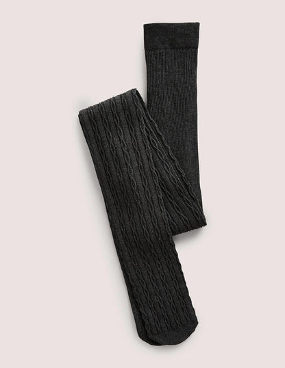 Cable-Knit Tights-Grey-1