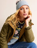Fluffy Fair Isle Hat-Green Smoke/ Multi