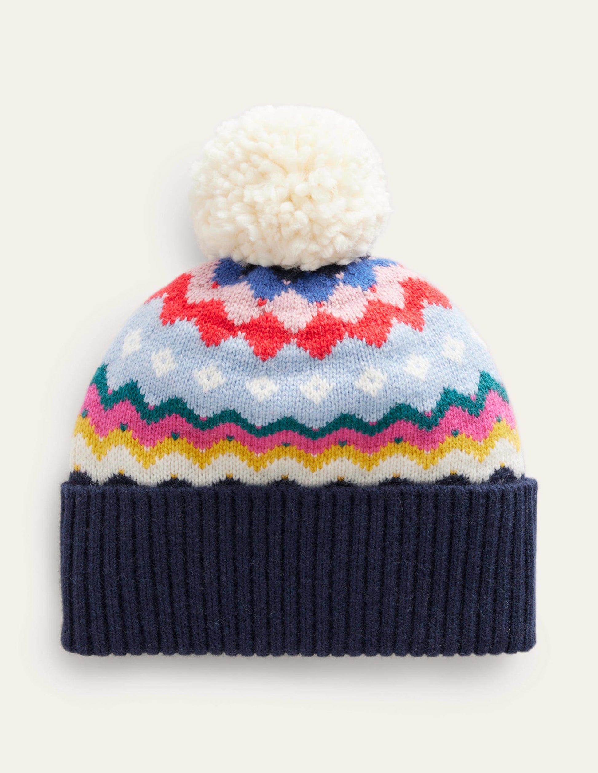 Classic Fair Isle Hat-Navy-2