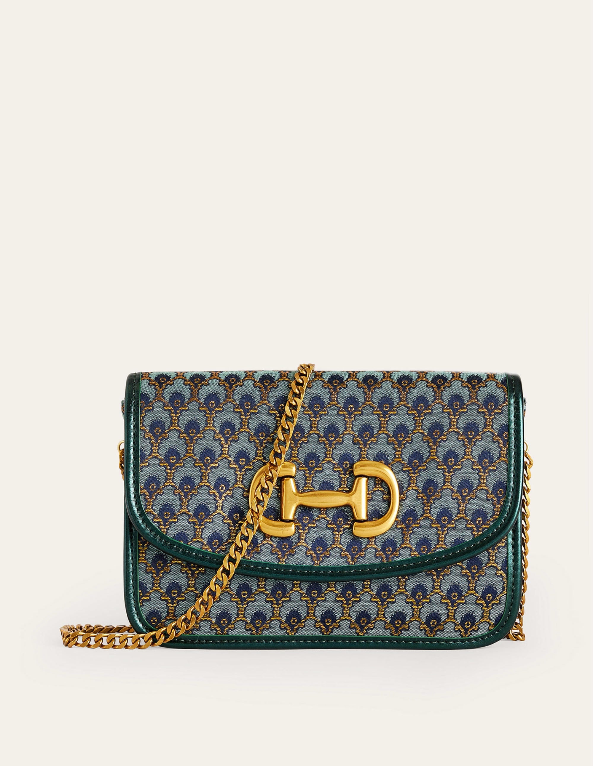 Snaffle-Trim Cross-Body Bag-Jacquard - Image 2
