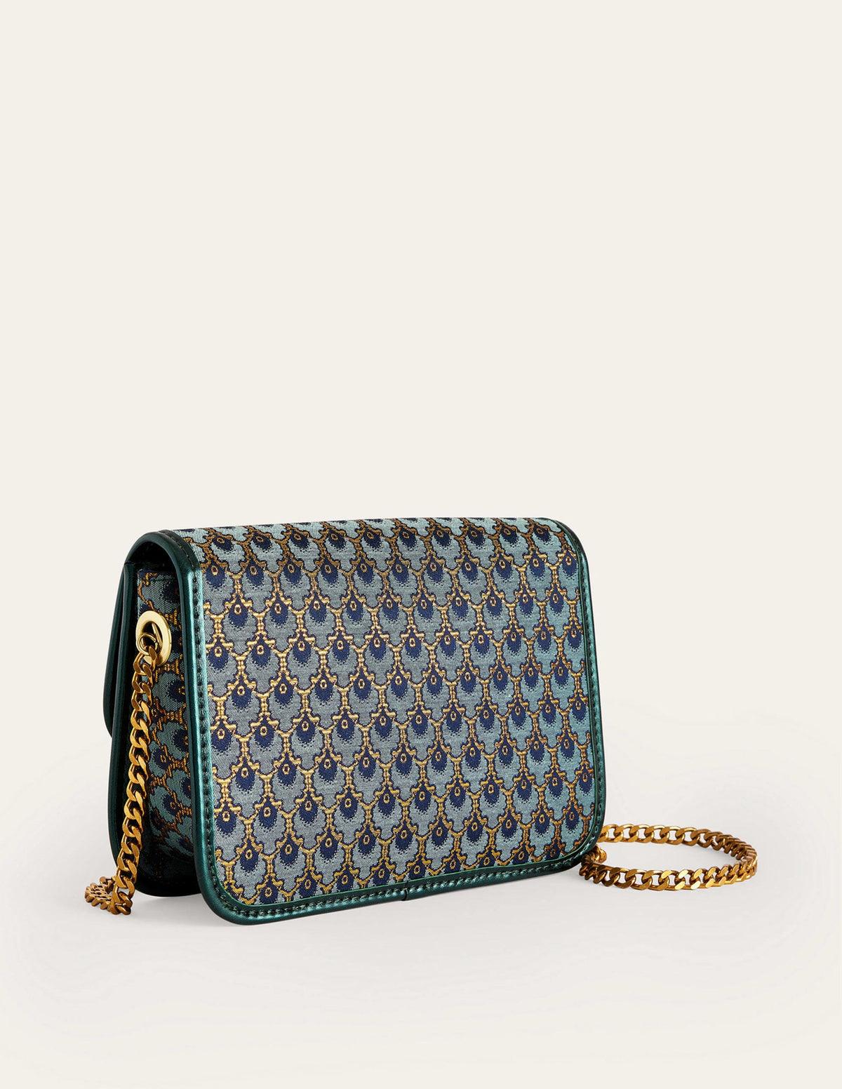 Snaffle-Trim Cross-Body Bag-Jacquard - Image 3