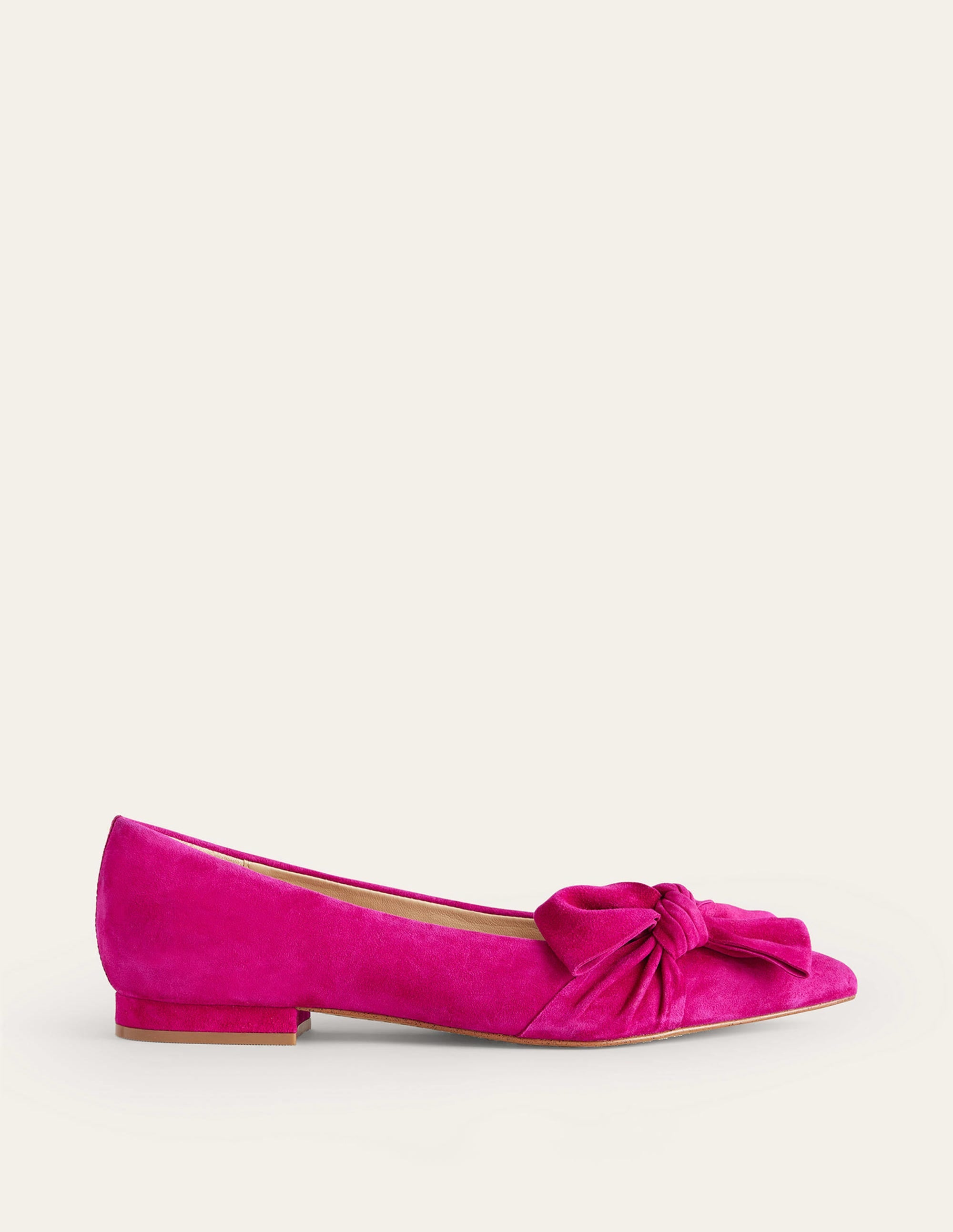 Bow Ballet Flats-Vibrant Plum Suede - Image 2