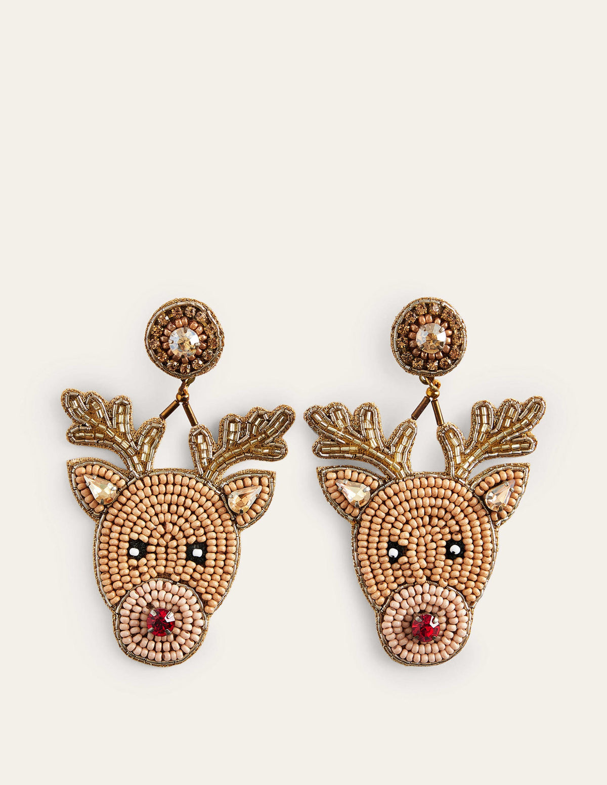 Festive Embellished Earrings-Rudolph - Image 2
