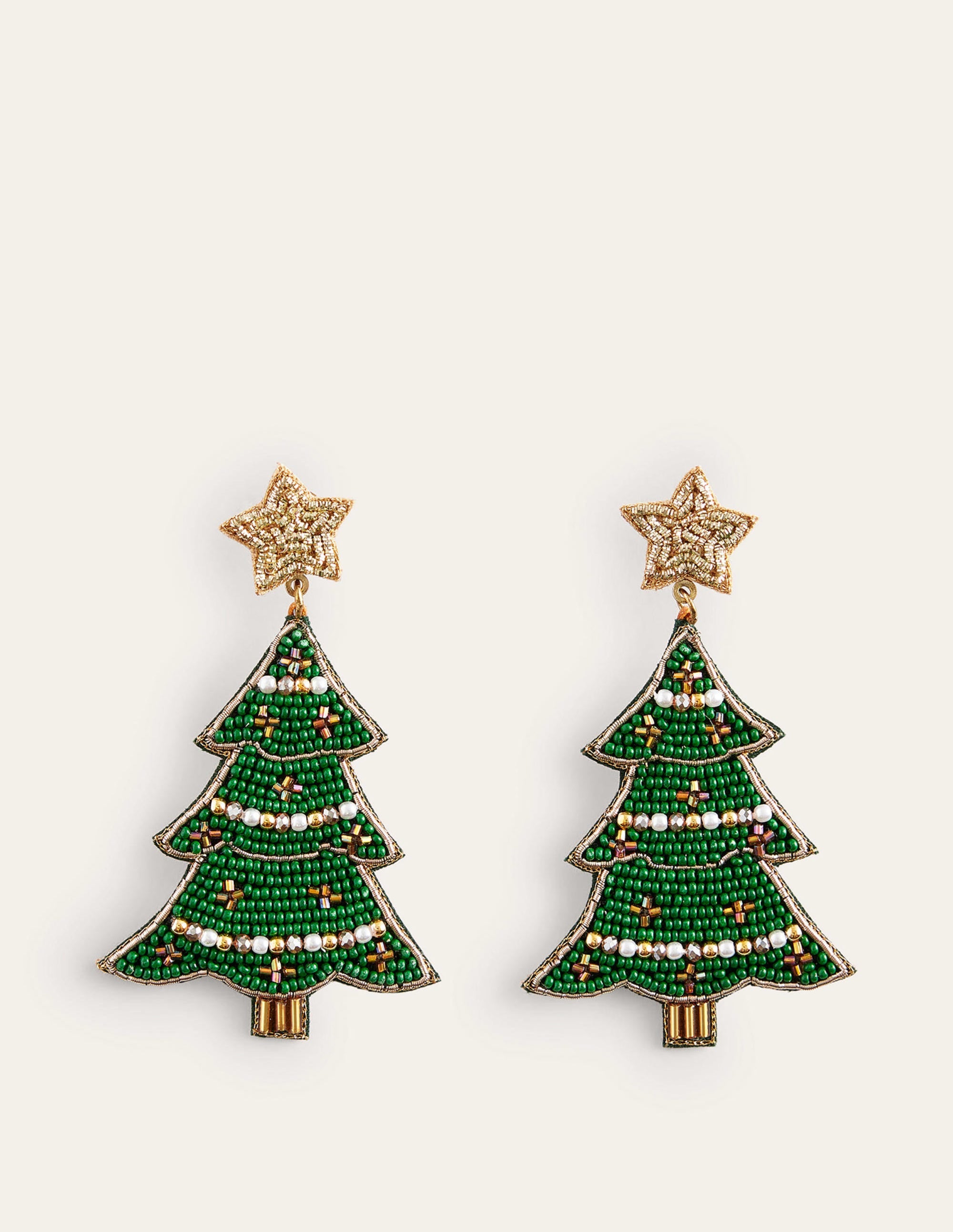 Festive Embellished Earrings-Christmas Tree - Image 2