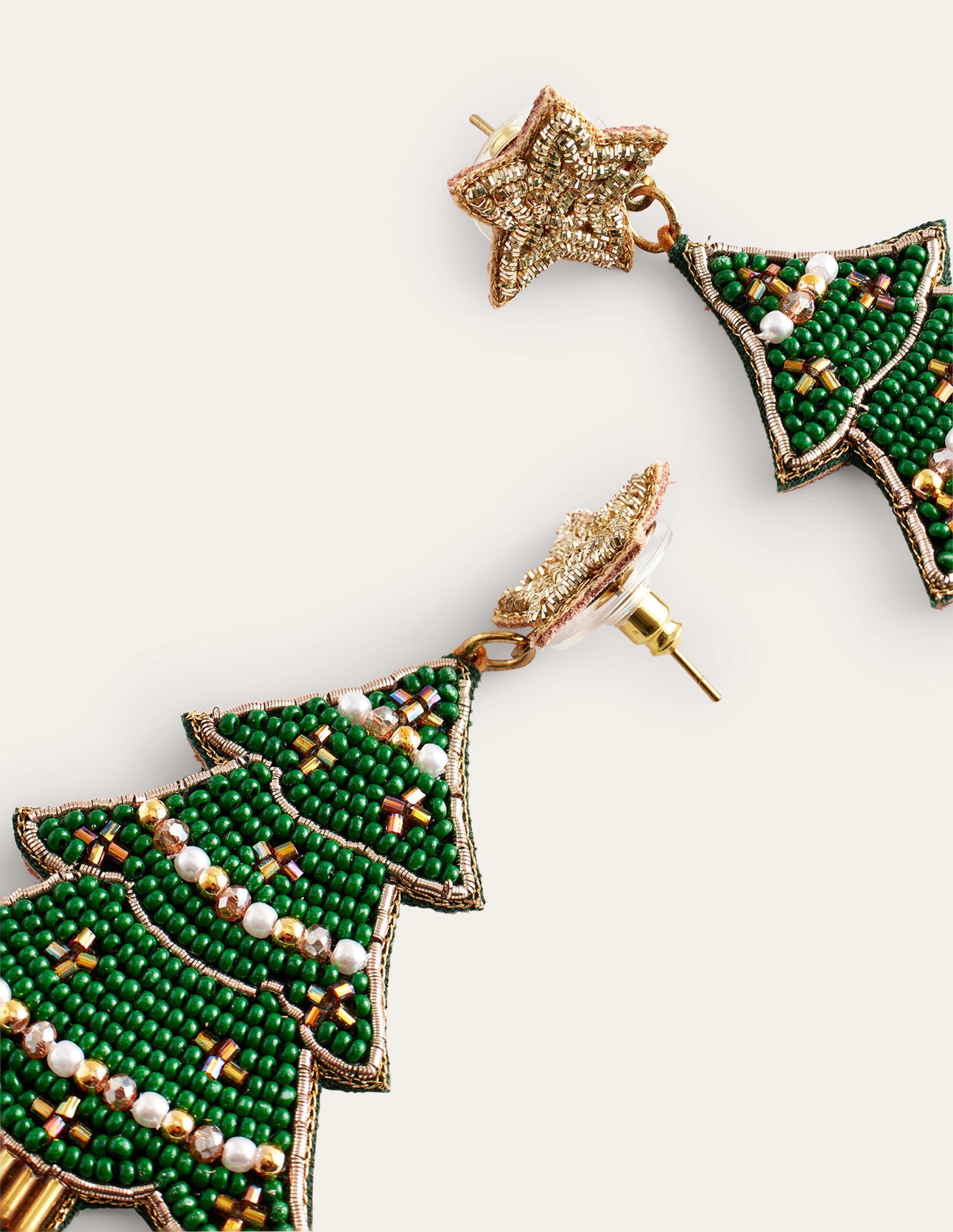 Festive Embellished Earrings-Christmas Tree - Image 3