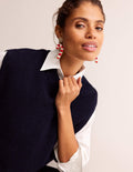 Festive Embellished Earrings-Candy Cane