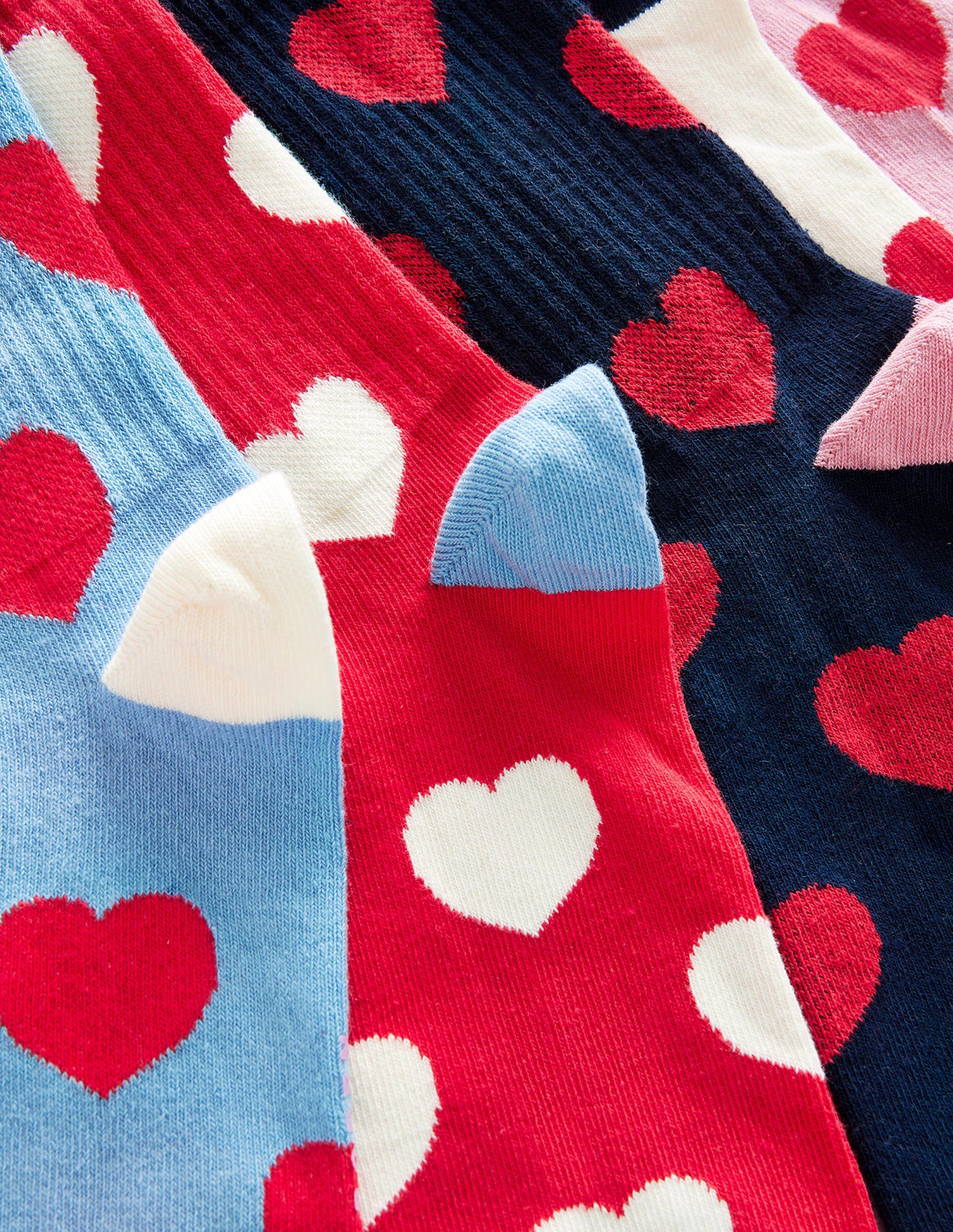 5-Pack Ribbed Ankle Socks-Multi, Bold-3