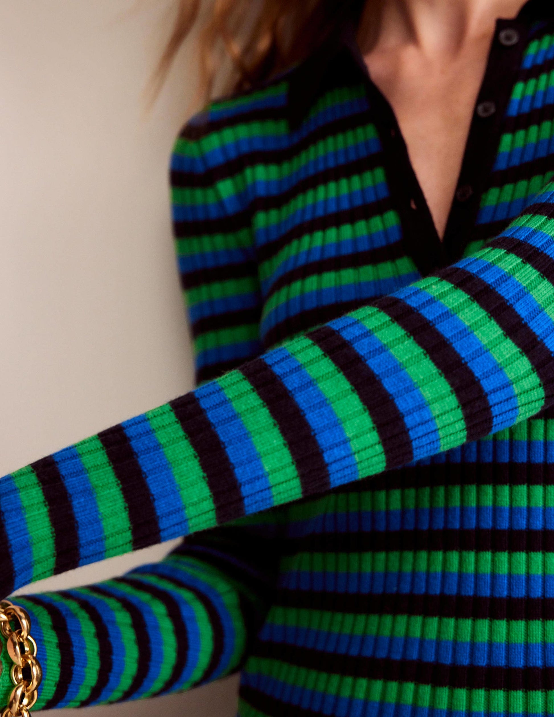 Mini Collared Dress-Navy and Bright Green-2