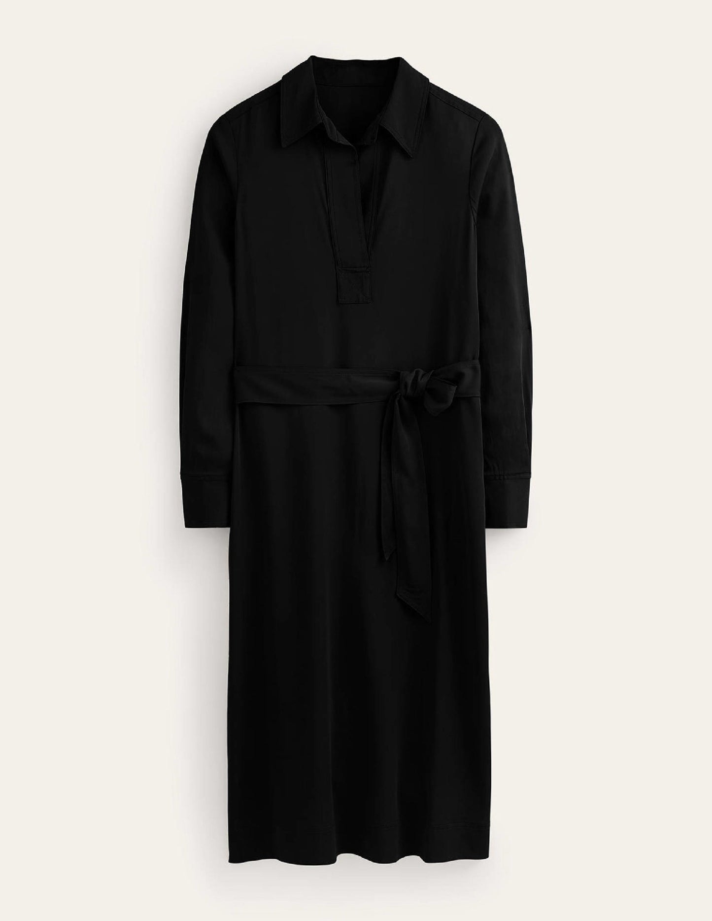 Clean Midi Pop Over Dress-Black