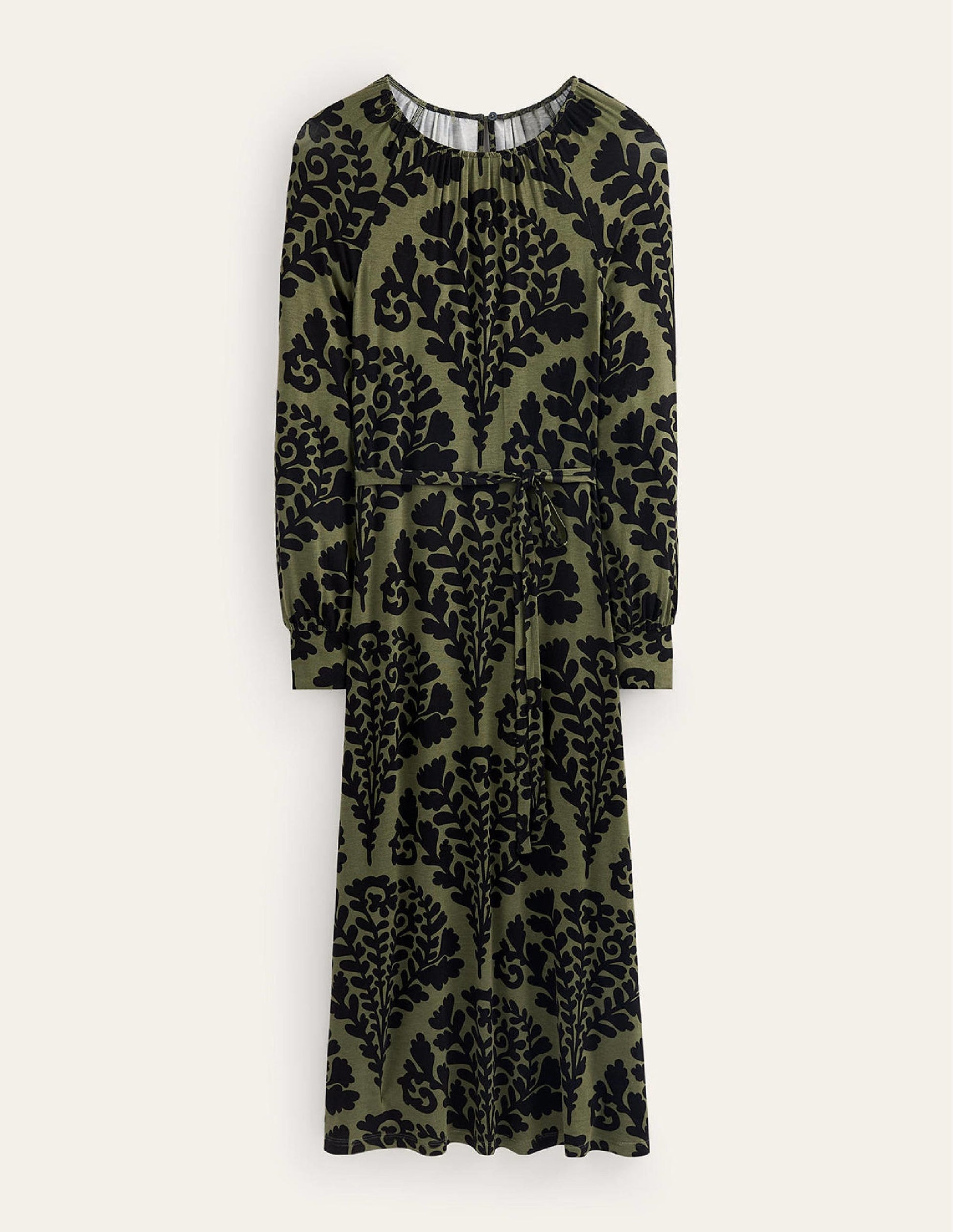 Placement Print Maxi Dress-Spruce, Blossomy-7