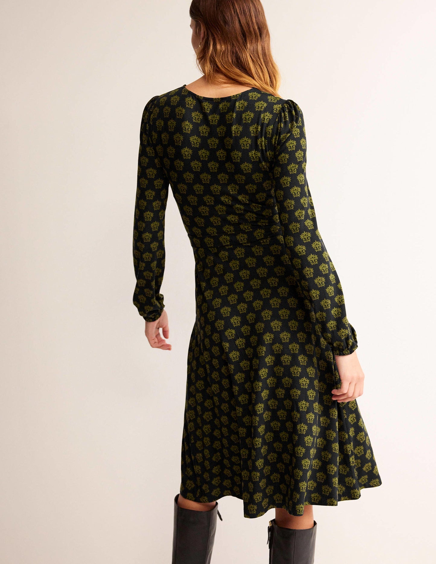 Camille Jersey Midi Dress-Black, Lily