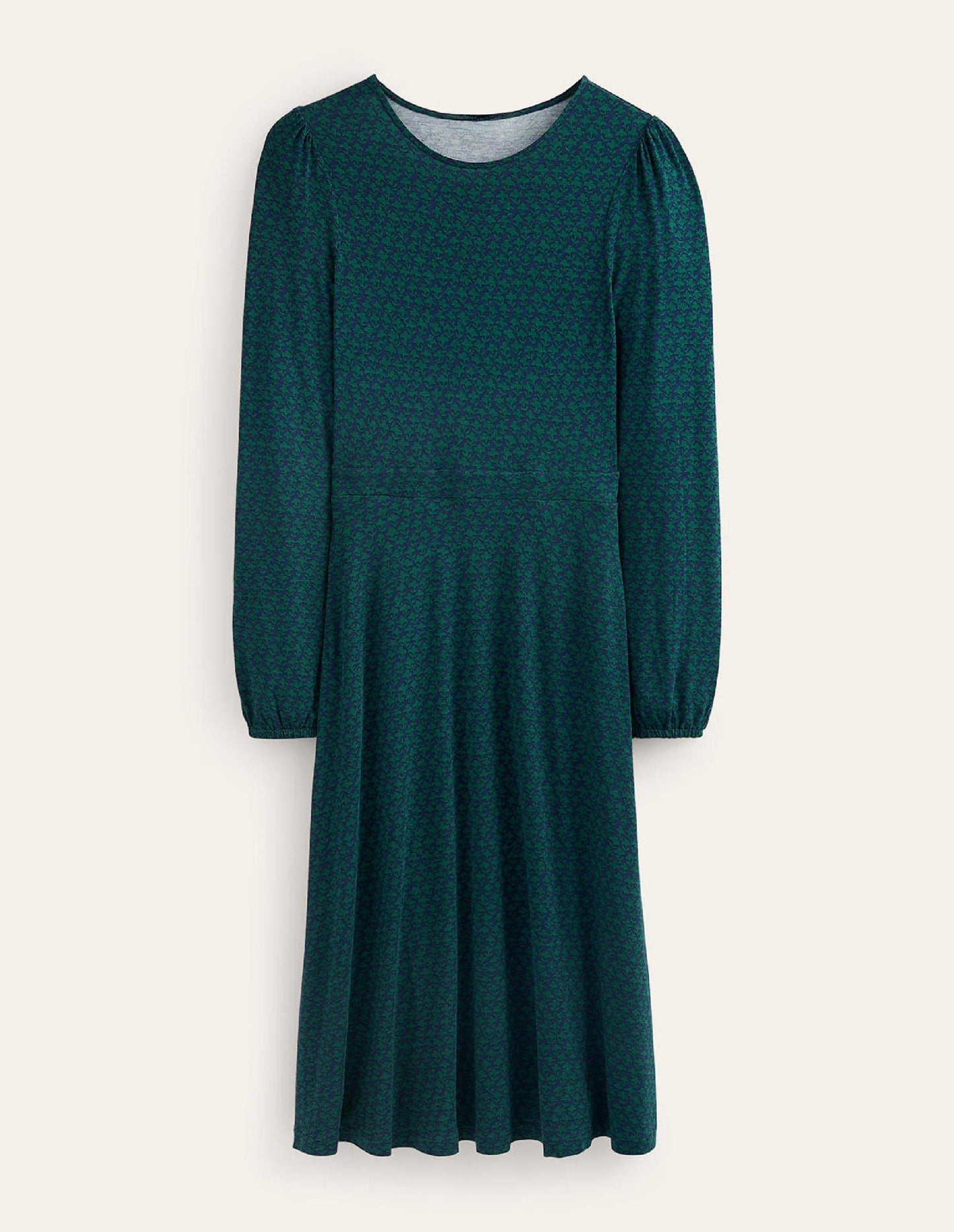 Camille Jersey Midi Dress-Emerald Night, Lily Sprig