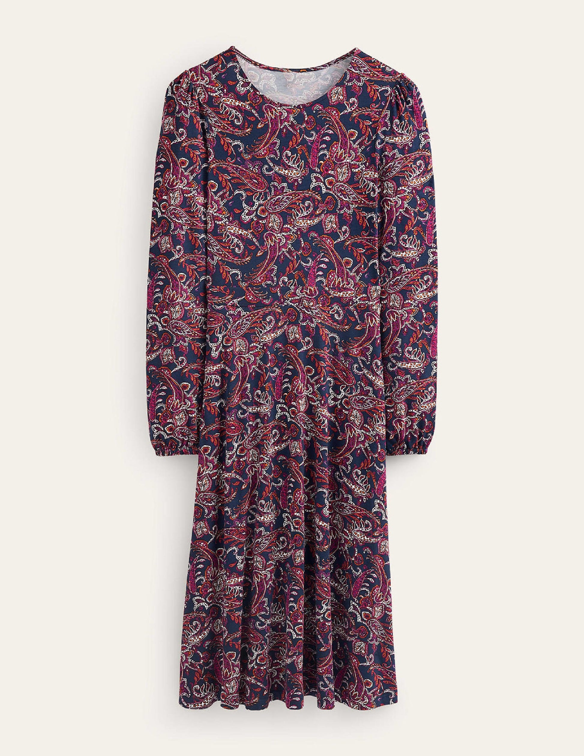 Camille Jersey Midi Dress-Purple Pansy, Paisley Lawn-6