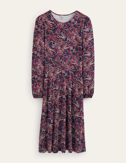 Camille Jersey Midi Dress-Purple Pansy, Paisley Lawn-6